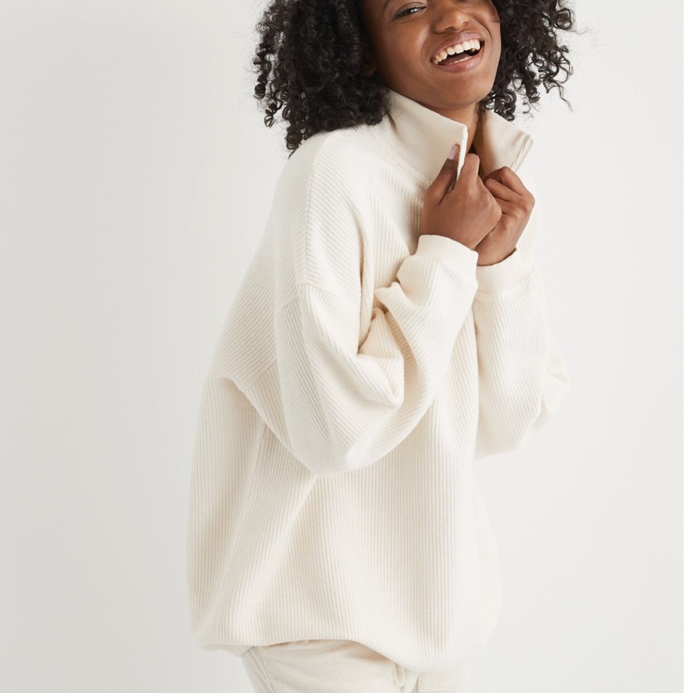 Aerie Good Vibes Corded Half Zip Sweatshirt
